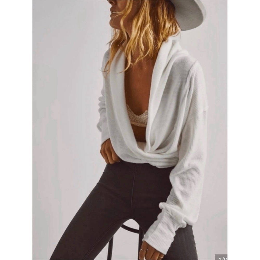 We the Free Hold Me Close Wrap White Top XS-S MC2-1